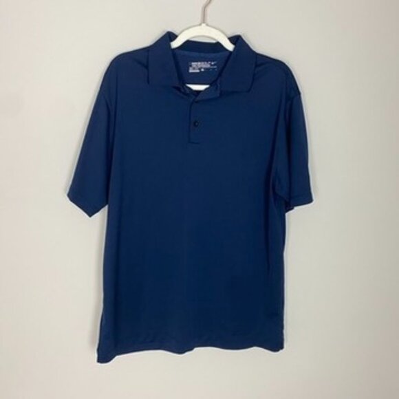 Nike Golf Polo Shirt Tour Performance Dri Fit Short Sleeves Mens Large Blue - Picture 1 of 6